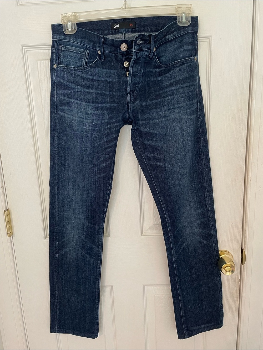 3x1 NYC Men's M4 Slim Straight Leg Selvedge Denim Jeans (Size 30)